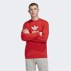 imageadidas Mens Trefoil Crew Neck Sweatshirt Casual  BlackRed