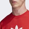 imageadidas Mens Trefoil Crew Neck Sweatshirt Casual  BlackRed