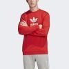 imageadidas Mens Trefoil Crew Neck Sweatshirt Casual  BlackRed