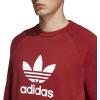 imageadidas Mens Trefoil Crew Neck Sweatshirt Casual  BlackRedWhite