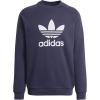 imageadidas Mens Trefoil Crew Neck Sweatshirt Casual  BlackShadow NavyWhite