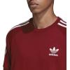 imageadidas Originals Mens Originals 3 Stripes Tee Clear Sky MediumCollegiate Burgundy
