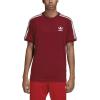 imageadidas Originals Mens Originals 3 Stripes Tee Clear Sky MediumCollegiate Burgundy