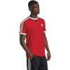 imageadidas Originals Mens Originals 3 Stripes Tee Clear Sky MediumScarlet