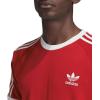 imageadidas Originals Mens Originals 3 Stripes Tee Clear Sky MediumScarlet