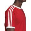 imageadidas Originals Mens Originals 3 Stripes Tee Clear Sky MediumScarlet