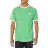 imageadidas Originals Mens Originals 3 Stripes Tee Clear Sky MediumSemi Screaming Green