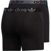 imageadidas Originals Mens Trefoil Athletic Comfort Fit Boxer Brief Underwear 2PackBlackOnix Grey