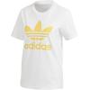 imageadidas Originals Mens Trefoil TeeWhiteCore Yellow