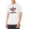 imageadidas Originals Mens Trefoil TeeWhiteVictory Crimson