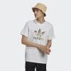 imageadidas Originals Mens Trefoil TeeWhiteWild Pine MelangeMulticolor