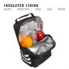 imageadidas Santiago Lunch Bag Cooler for Women and Men Insulated Food Container Box with Mesh Pocket BlackWhite30 One SizeBlackWhite30
