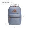 imageadidas Santiago Lunch Bag Cooler for Women and Men Insulated Food Container Box with Mesh Pocket BlackWhite30 One SizeTwill GreyRose Gold30