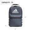 imageadidas Santiago Lunch Bag Cooler for Women and Men Insulated Food Container Box with Mesh Pocket BlackWhite30 One SizeTwill Onix GreyBlack30
