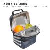 imageadidas Santiago Lunch Bag Cooler for Women and Men Insulated Food Container Box with Mesh Pocket BlackWhite30 One SizeTwill Onix GreyBlack30
