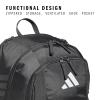 imageadidas Stadium Team Sports Backpack 36L  750 ml 28 oz Refillable Plastic Sport Water Bottle Navy Blue 2  BlueSilver Metallic One SizeDark Grey40