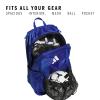 imageadidas Stadium Team Sports Backpack 36L  750 ml 28 oz Refillable Plastic Sport Water Bottle Navy Blue 2  BlueSilver Metallic One SizeRoyal Blue40