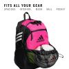 imageadidas Stadium Team Sports Backpack 36L  750 ml 28 oz Refillable Plastic Sport Water Bottle Navy Blue 2  BlueSilver Metallic One SizeShock Pink30