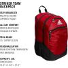 imageadidas Striker Team Sports Backpack for Soccer and More Workout Bag for Men and Women Black30 36L One SizeTeam Power RedBlackWhite