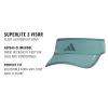 imageadidas Superlite Sun Visor Hat for Women Sport Performance Outdoor ActivitiesPreloved Teal GreenAurora Green Ivy30