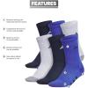 imageadidas Unisex Youth Athletic Cushioned 6Pack Crew Socks Kids for Sports Durable ampamp BreathableCool Light HeatherCollegiate NavySemi Lucid Blue