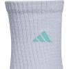 imageadidas Unisex Youth Athletic Cushioned 6Pack Crew Socks Kids for Sports Durable ampamp BreathableCool Light HeatherGreySemi Flash Aqua BlueGirls