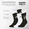 imageadidas Unisex Youth Athletic Cushioned 6Pack Crew Socks Kids for Sports Durable ampamp BreathableWhiteBlackMix