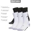 imageadidas Unisex Youth Athletic Cushioned 6Pack Crew Socks Kids for Sports Durable ampamp BreathableWhiteBlackWhite