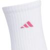 imageadidas Unisex Youth Athletic Cushioned 6Pack Crew Socks Kids for Sports Durable ampamp BreathableWhiteWhiteclear Onix GreyPulse Magenta PinkGirls