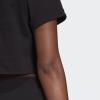 imageadidas Womens Adicolor Essentials Rib Cropped Crew Neck Short Sleeve Casual Tops Casual  BlackBlack
