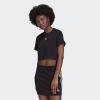 imageadidas Womens Adicolor Essentials Rib Cropped Crew Neck Short Sleeve Casual Tops Casual  BlackBlack