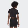 imageadidas Womens Adicolor Essentials Rib Cropped Crew Neck Short Sleeve Casual Tops Casual  BlackBlack