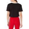imageadidas Womens Adicolor Essentials Rib Cropped Crew Neck Short Sleeve Casual Tops Casual  BlackBlackWhite