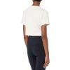 imageadidas Womens Adicolor Essentials Rib Cropped Crew Neck Short Sleeve Casual Tops Casual  BlackWonder White