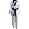 imageadidas KidsAdults WT Taekwondo Student Dobok Without Stripes Martial Arts WTF Children UniformBlack Vneck