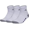 imageadidas Mens Cushioned Quarter Socks 3PairWhiteGreyPreloved Teal Green