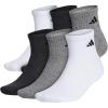 imageadidas Mens Socks Athletic Cushioned Quarter 6Pack Ankle Fit with Arch SupportWhiteAlumina BeigeCarbon Grey