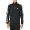 imageadidas Originals Mens Adicolor Classics 3Stripes HalfZip SweatshirtBlackWhite