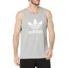 imageadidas Originals Mens Adicolor Trefoil Tank TopMedium Grey Heather