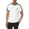 imageadidas Originals Mens Originals 3 Stripes Tee Clear Sky MediumWhite