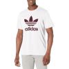 imageadidas Originals Mens Trefoil TeeWhiteVictory Crimson