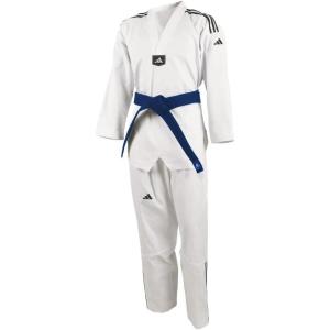 imageadidas KidsAdults WT Taekwondo Student Dobok Without Stripes Martial Arts WTF Children UniformWhite Vneck