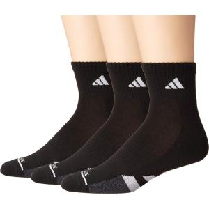 imageadidas Mens Cushioned Quarter Socks 3PairBlackWhiteOnix Grey