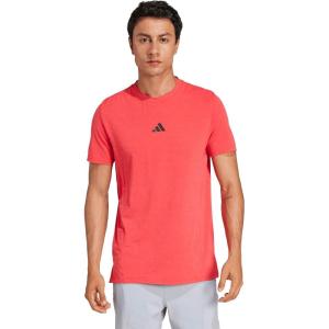 imageadidas Mens Designed for Training Workout TShirtPure Ruby