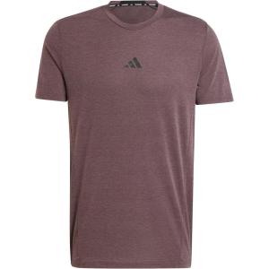 imageadidas Mens Designed for Training Workout TShirtShadow Brown