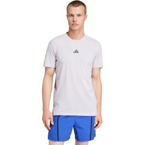 imageadidas Mens Designed for Training Workout TShirtSilver Dawn Melange