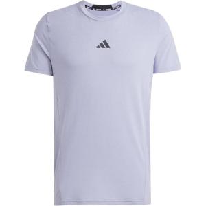 imageadidas Mens Designed for Training Workout TShirtSilver Violet