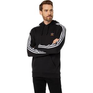 imageadidas Originals Mens Adicolor Classics 3Stripes HoodieBlackTeam Power RedTeam Collegiate GoldWhite