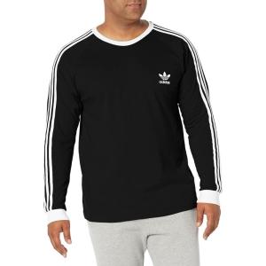 imageadidas Originals Mens Adicolor Classics 3Stripes Long Sleeve TeeBlack