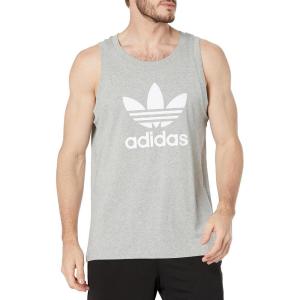 imageadidas Originals Mens Adicolor Trefoil Tank TopMedium Grey Heather
